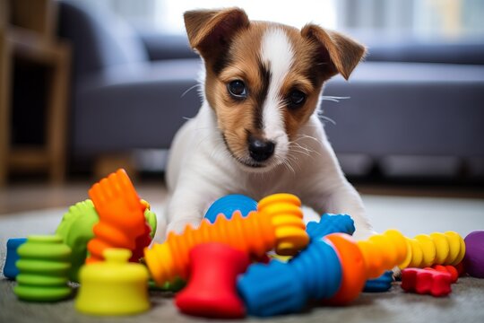 Dog Playing With Toy