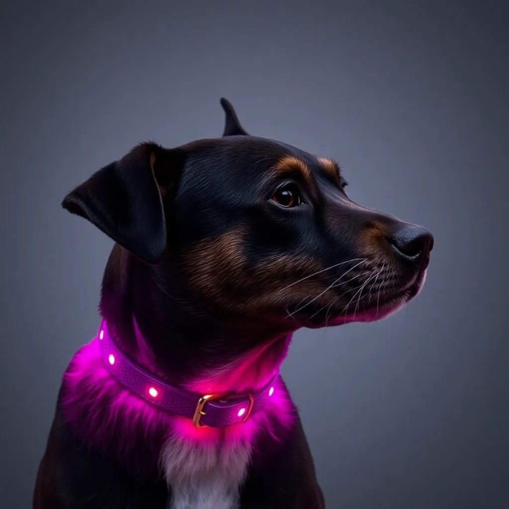 LED collars can emit light in the dark