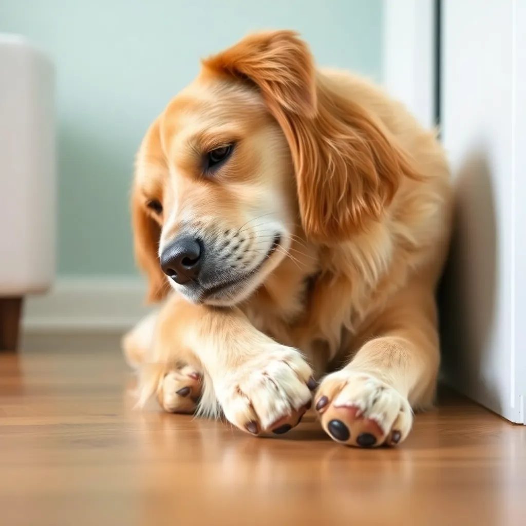 Persistent scratching can be a sign of dog allergy