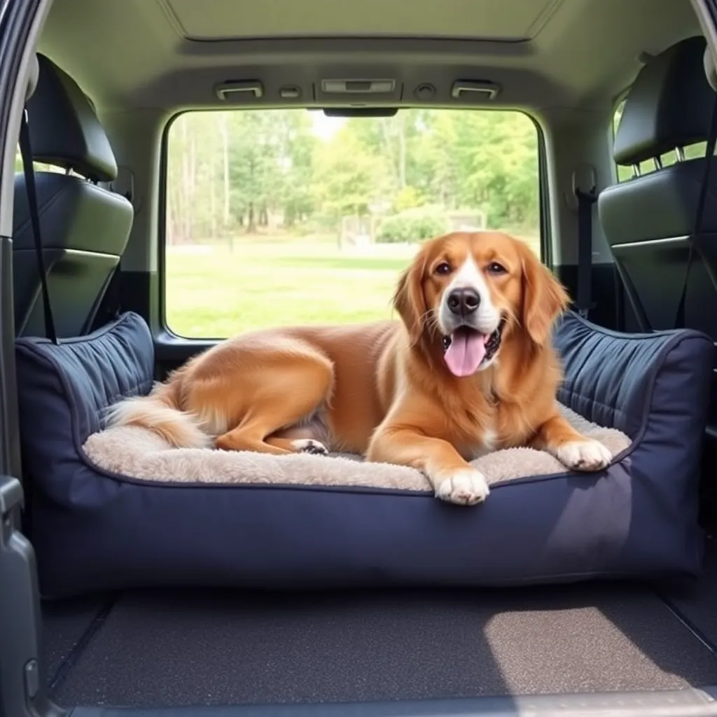 Car-friendly bed for large breeds