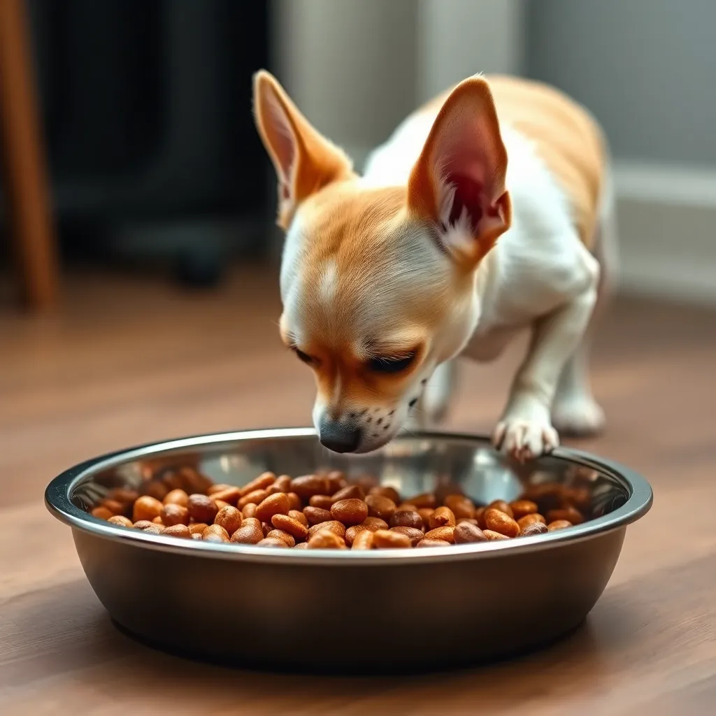 Shallow, wide bowl for small breeds