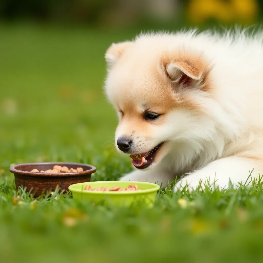 Puppies need diet rich in protein and fat for growth