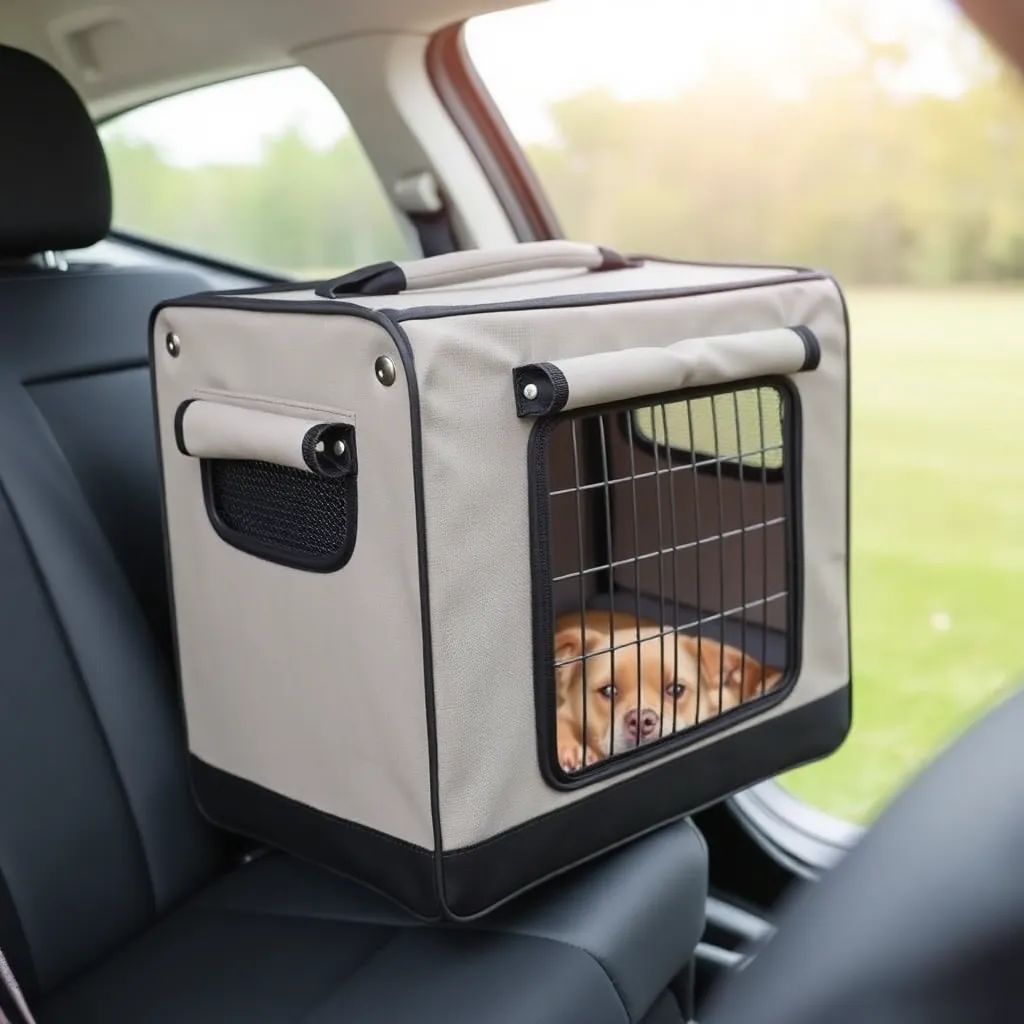 soft-sided travel crate is preferred for small dog breeds