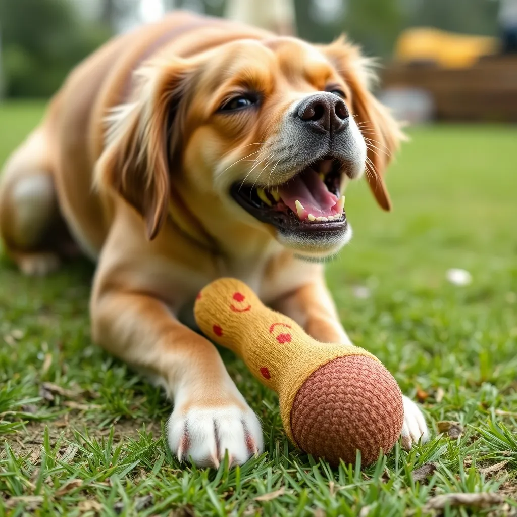 Size of chewing toys matters